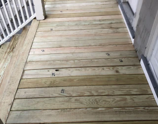  Front Porch Rebuild Solid Stain