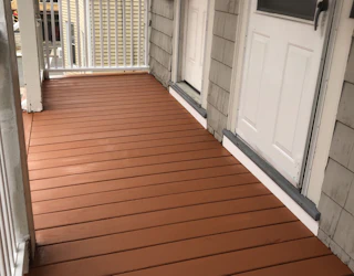  Front Porch Rebuild Solid Stain