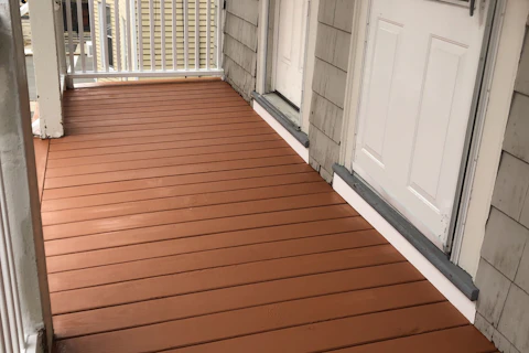 Front Porch Rebuild Solid Stain