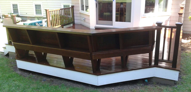 cedar deck with teak sealer Henry