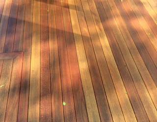 mahogany deck finished in a clear oil Mahog Clear